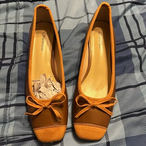 NWT C.Paravano Women's Pump | Square Toe | Closed Toe Chunky Heels