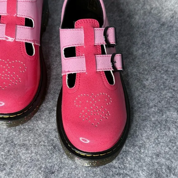NWT Dr. Martens Junior 8065 Gradient Glitter Leather Mary Jane Shoes- Sz 3