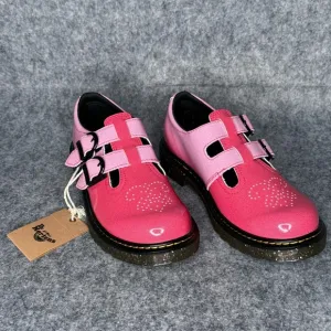NWT Dr. Martens Junior 8065 Gradient Glitter Leather Mary Jane Shoes- Sz 3
