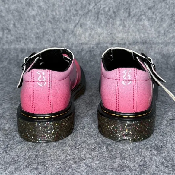 NWT Dr. Martens Junior 8065 Gradient Glitter Leather Mary Jane Shoes- Sz 3