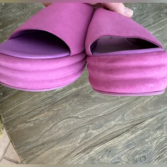 NWT Free People Harbor Platform Sandals in Fuchsia Flirt Size 41 (11)
