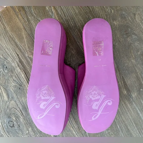 NWT Free People Harbor Platform Sandals in Fuchsia Flirt Size 41 (11)