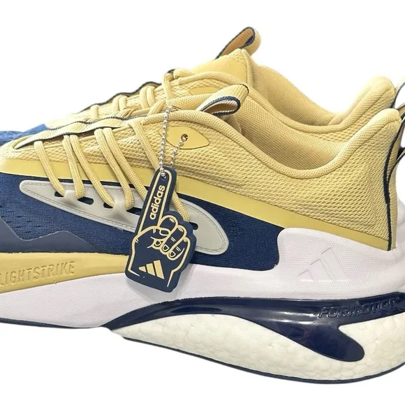 NWT Georgia Tech Yellow Jackets Adidas AlphaBoost V2 Shoes Navy Gold Men 12.5