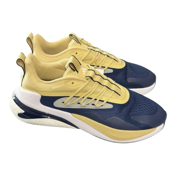 NWT Georgia Tech Yellow Jackets Adidas AlphaBoost V2 Shoes Navy Gold Men 12.5