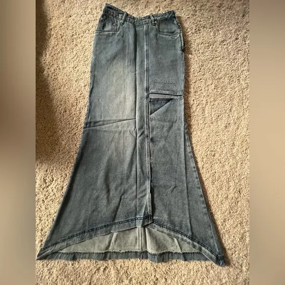 NWT House of Sunny Blue High Low Skirt