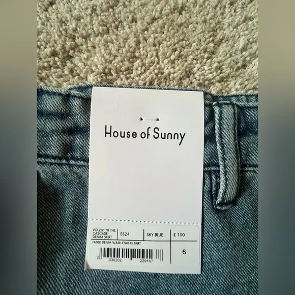 NWT House of Sunny Blue High Low Skirt