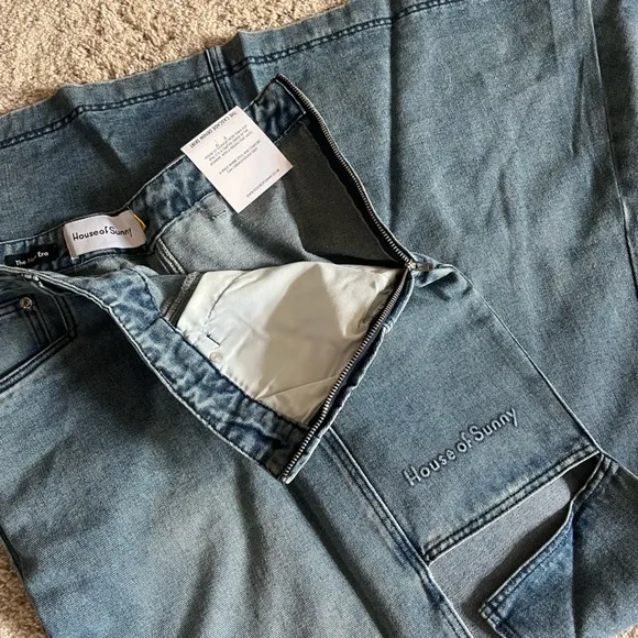 NWT House of Sunny Blue High Low Skirt