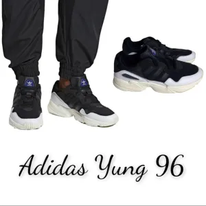NWT Men’s Black &amp; White Adidas Yung 96 Athletic Shoes