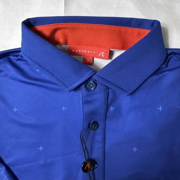 NWT Redvanly Men's Sheridon Golf Polo Shirt Sz S Olympic Blue R2306