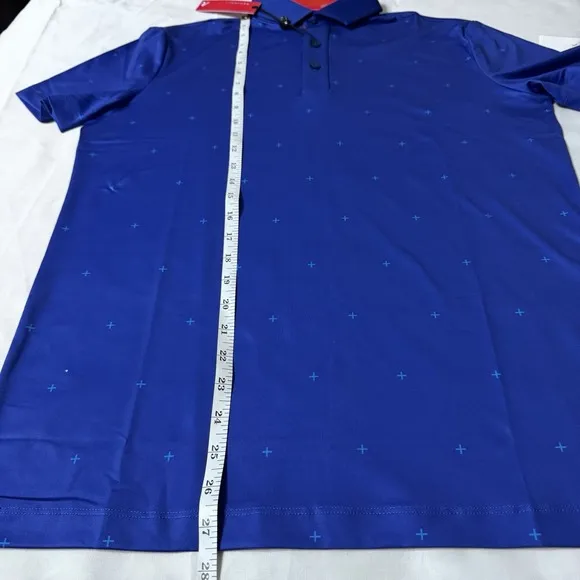 NWT Redvanly Men's Sheridon Golf Polo Shirt Sz S Olympic Blue R2306