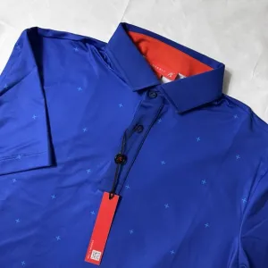 NWT Redvanly Men's Sheridon Golf Polo Shirt Sz S Olympic Blue R2306