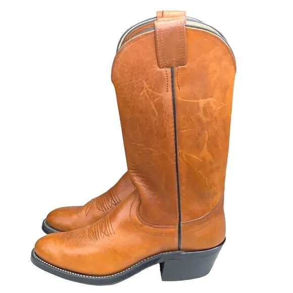 Olathe Women’s Honey Brown Western Cowgirl Boots Size US 6.5 B