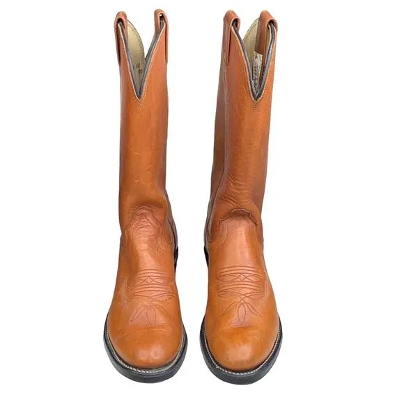 Olathe Women’s Honey Brown Western Cowgirl Boots Size US 6.5 B