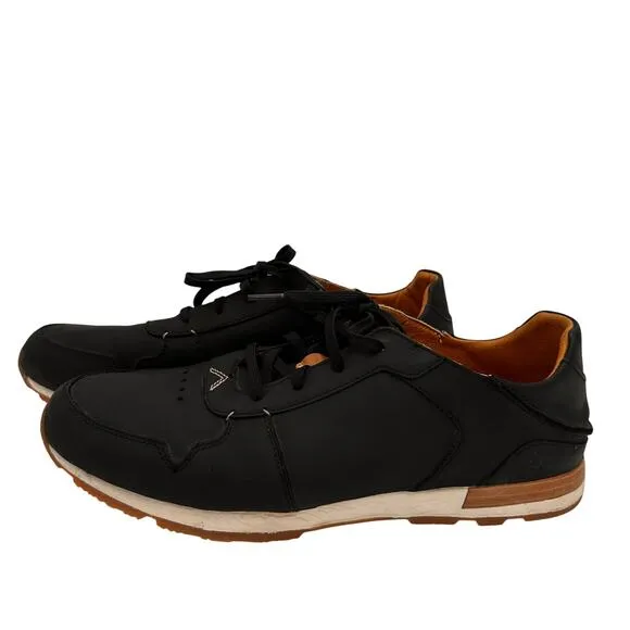 OluKai Huaka'i Li Men's Black Leather Black Shoes Size 12