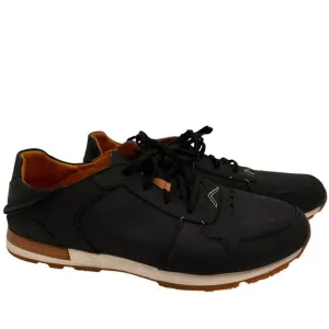 OluKai Huaka'i Li Men's Black Leather Black Shoes Size 12