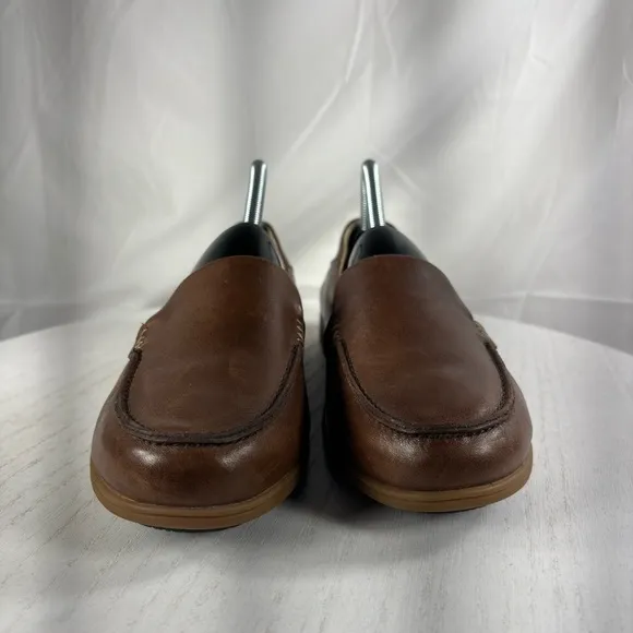 OluKai Kiele Leather Soft Flat Loafer Mule Fold Down Slip On Shoes Women Size 9