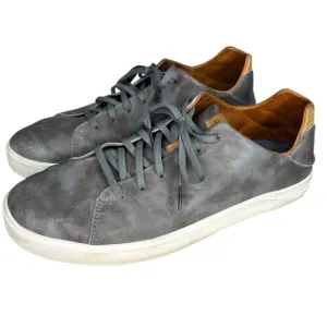 OluKai Lae'Ahi Li'Ili Men's 11 Shoes Gray Blue Leather Sneaker Lace Up Casual