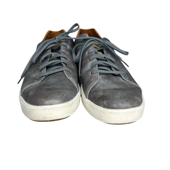 OluKai Lae'Ahi Li'Ili Men's 11 Shoes Gray Blue Leather Sneaker Lace Up Casual