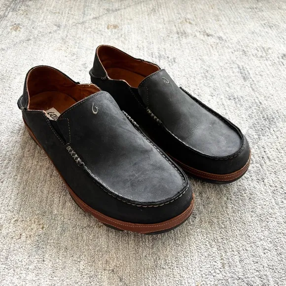 OluKai Moloā Men’s Leather Slip On Shoes Comfortable Stylish Casual Effortless