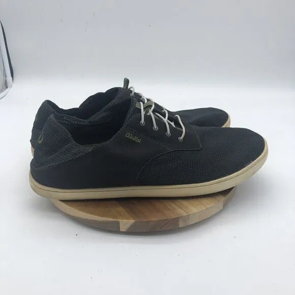 Olukai Nohea Moku Slip On Shoes Mens 12 Gray Casual Mesh Loafer Comfort