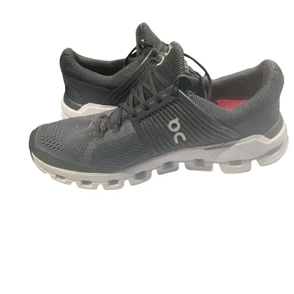 On Cloud CloudTec Womens Running Shoes Black Gray Low Top Lace Up Stitching W9.5