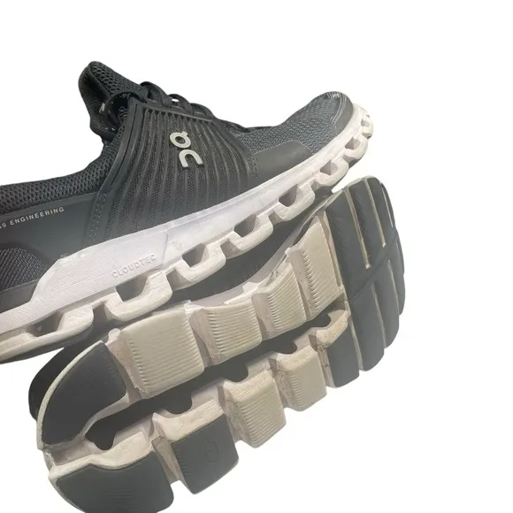 On Cloud CloudTec Womens Running Shoes Black Gray Low Top Lace Up Stitching W9.5