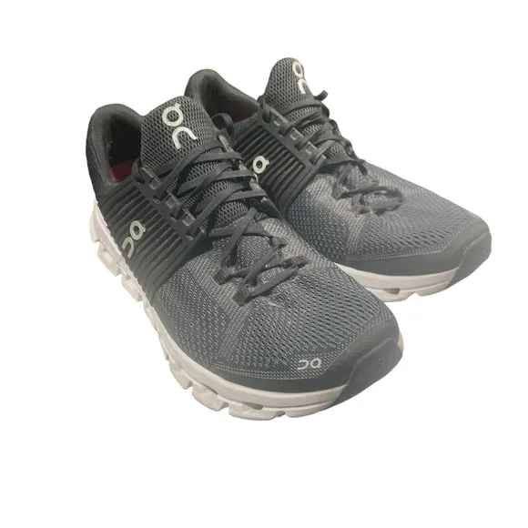 On Cloud CloudTec Womens Running Shoes Black Gray Low Top Lace Up Stitching W9.5