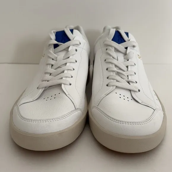 On Cloud White Blue The Roger Faux Leather Casual‎ Sneaker Shoes Wome Size 9 NEW