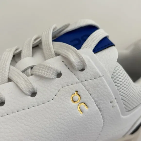 On Cloud White Blue The Roger Faux Leather Casual‎ Sneaker Shoes Wome Size 9 NEW