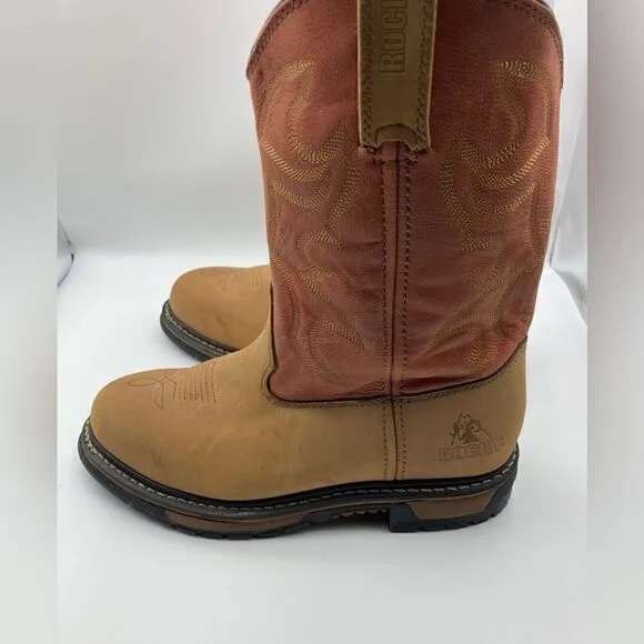 Original Rocky Ride Women’s Western Cowboy Boots Size 9M/26cm Brown/Brick Color