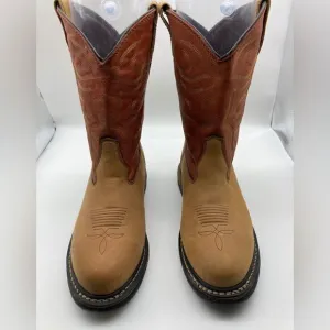 Original Rocky Ride Women’s Western Cowboy Boots Size 9M/26cm Brown/Brick Color