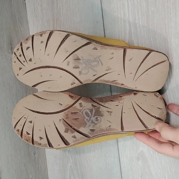 OTBT Womens Oversky Leather Wedge Sandals shoes sz 6.5M