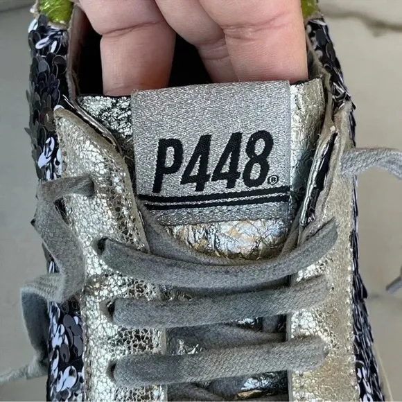 P448 John Sequin Sneakers size 6