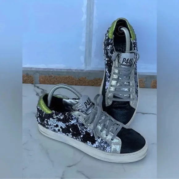 P448 John Sequin Sneakers size 6