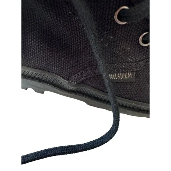 Palladium Boys Baggy Varsity Hi Top Sneaker BOOTS 82353060 Canvas Black