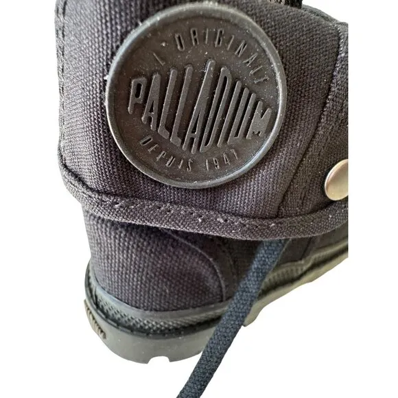 Palladium Boys Baggy Varsity Hi Top Sneaker BOOTS 82353060 Canvas Black