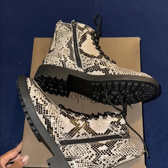 Paolo Black and White Women's Boots