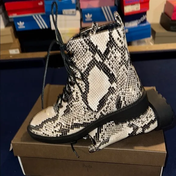 Paolo Black and White Women's Boots