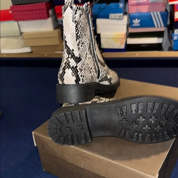 Paolo Black and White Women's Boots