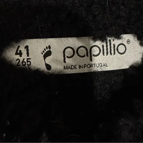 Papillio‎ Birkenstock Daytona Shearling Teddy Black Platform Sandals Size 41 EUC
