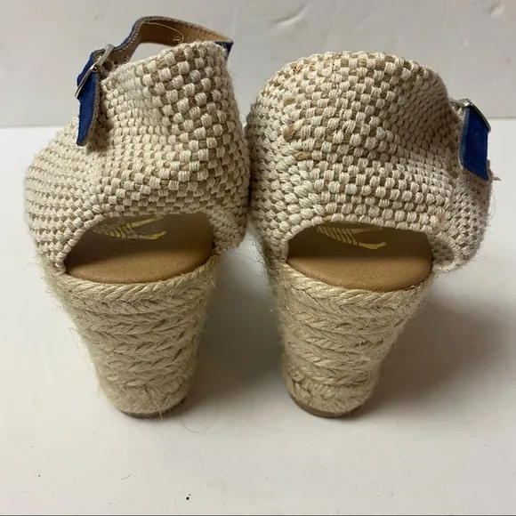 Paseart Espadrilles Sandals Navy Blue Strappy Sandals Suede Size 9.5 41 Spain