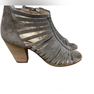 Paul Green Cynthia Cage Woven Leather Suede Peep Toe Heel Austria Sz 5.5 US 7.5