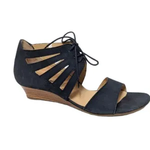 PAUL GREEN Suede Cutout Wedge Lace-Up Shoes 7.5