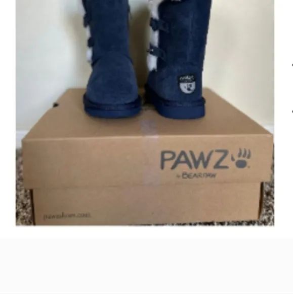 Pawz by Bearpaw size 2 girls youth navy boots