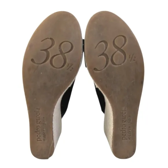 Pedro Garcia Denia Crisscross Wedge Sandals $595 Size 38.5  US 8.5    S3374