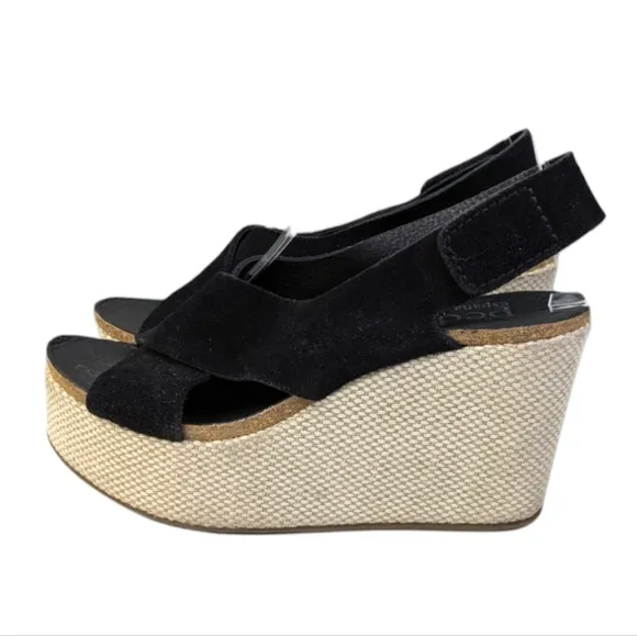 Pedro Garcia Denia Crisscross Wedge Sandals $595 Size 38.5  US 8.5    S3374