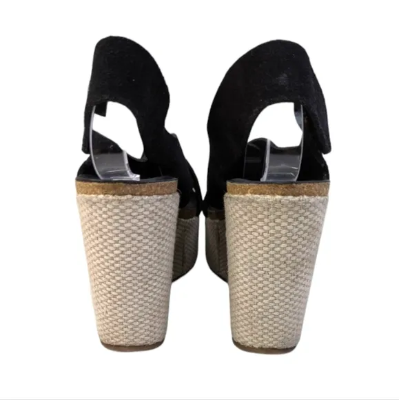 Pedro Garcia Denia Crisscross Wedge Sandals $595 Size 38.5  US 8.5    S3374