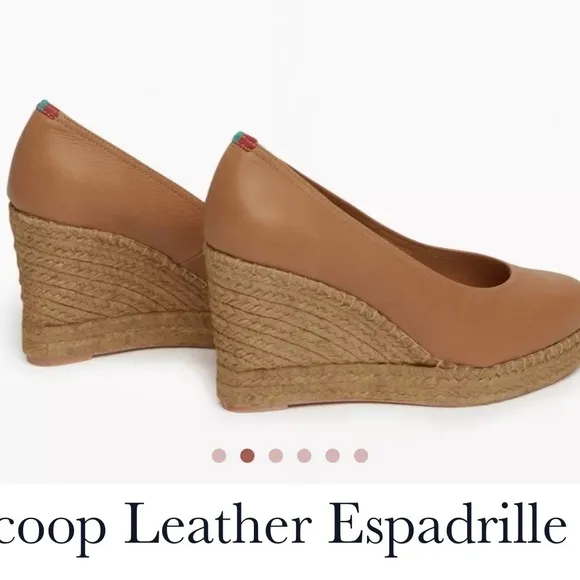 Penelope Chilvers Scoop Leather Espadrille Tan 35