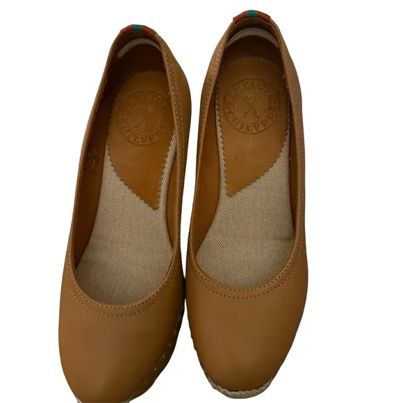 Penelope Chilvers Scoop Leather Espadrille Tan 35
