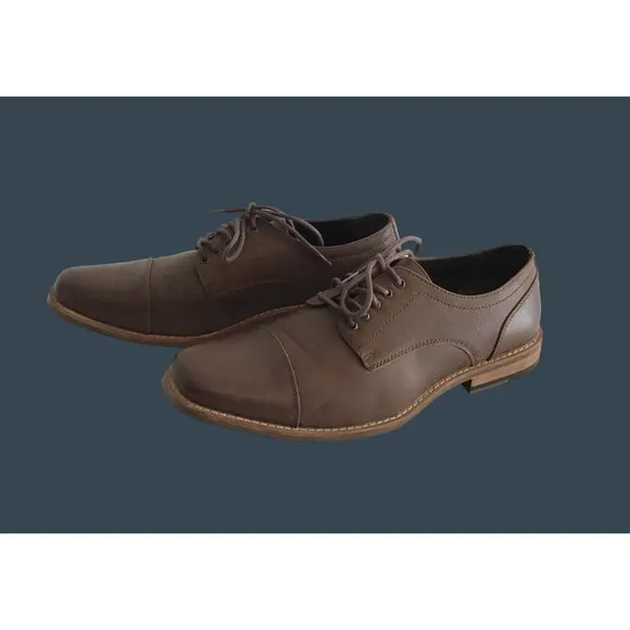 PERRY ELLIS- MENS BROWN COMFY LACE UP SHOES SIZE 11.5